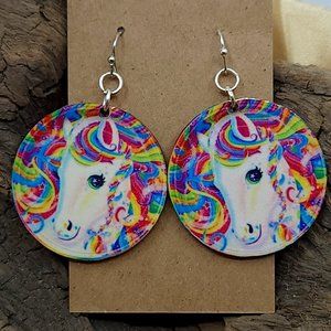Baltic Birch sublimation wood earrings. New, Handmade.